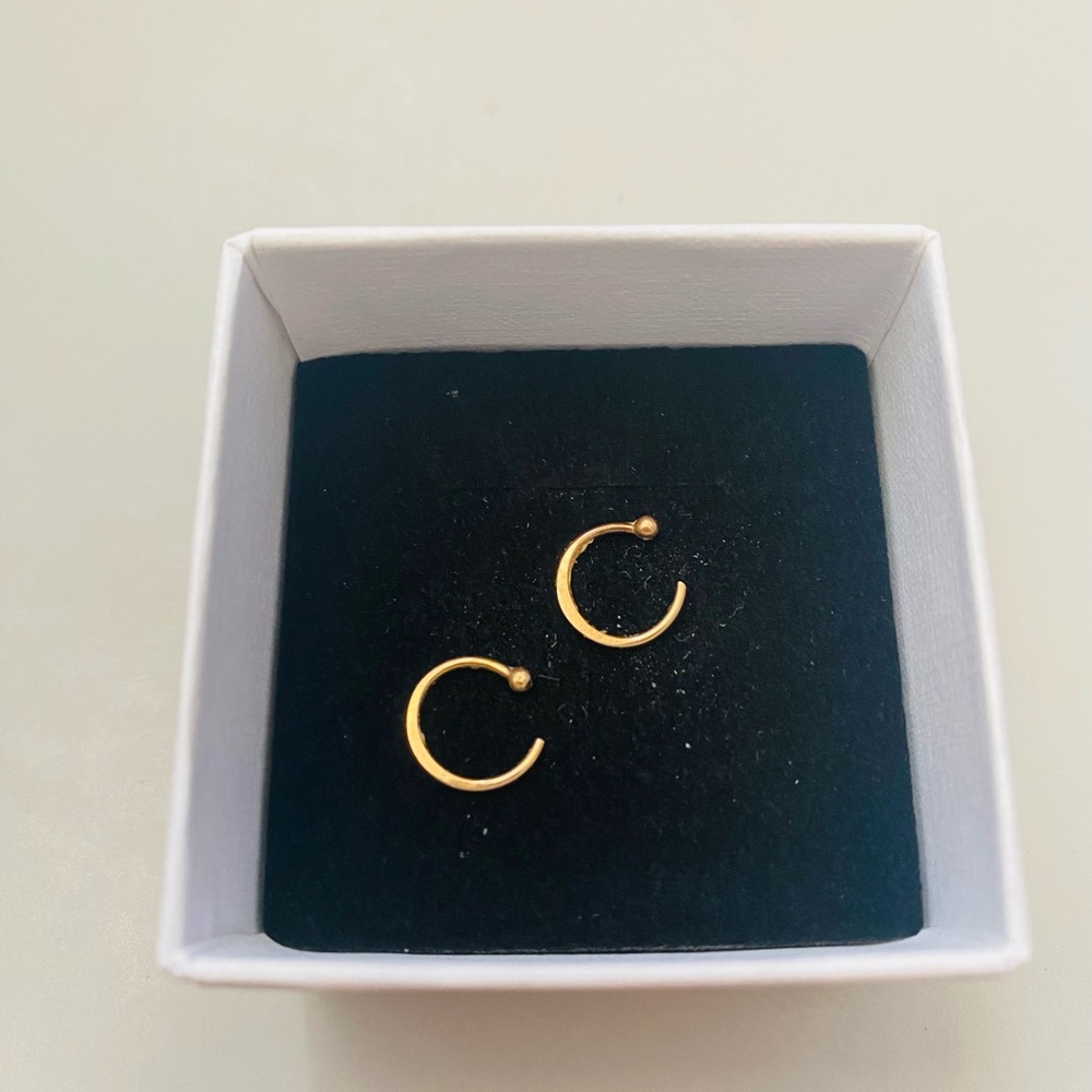 Melissa Joy Manning Gold Hug Hoop Earrings